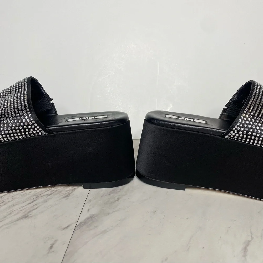 Zigi Gio Jewel Black Platform Slide Sandal 7